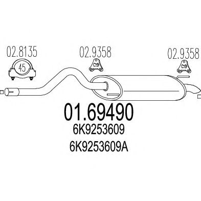 Глушитель MTS 01.69490