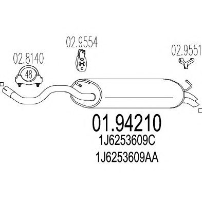 Глушник MTS 01.94210