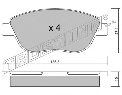 Тормозные колодки TRUSTING 331.1