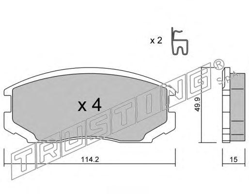 Тормозные колодки TRUSTING 391.0