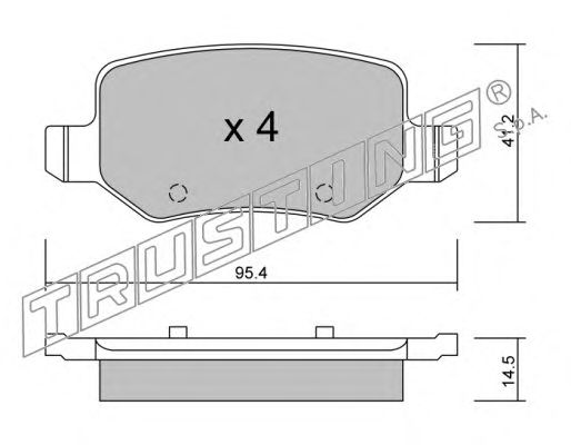 Тормозные колодки TRUSTING 581.0