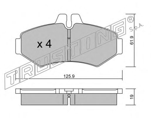 Тормозные колодки TRUSTING 588.0