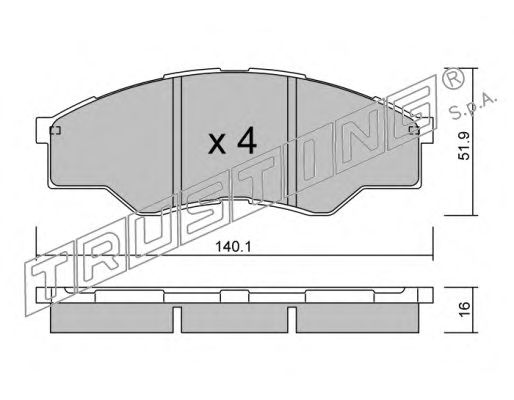 Гальмівні колодки TRUSTING 813.0