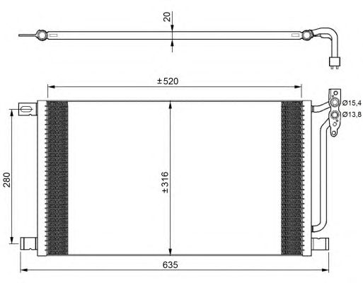 Радиатор кондиционера NRF 35225