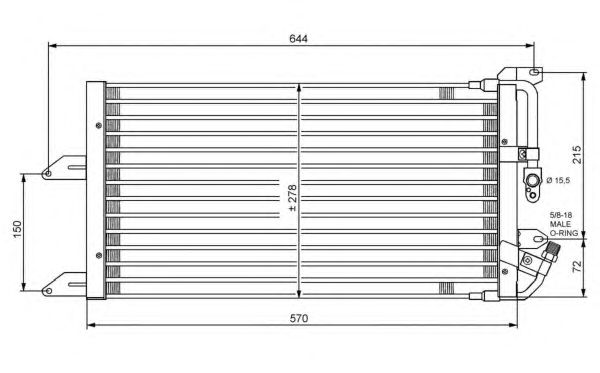 Радиатор кондиционера NRF 35335