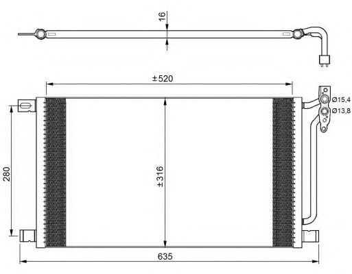 Радиатор кондиционера NRF 35748
