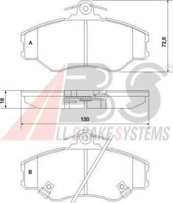 Тормозные колодки A.B.S. 36871