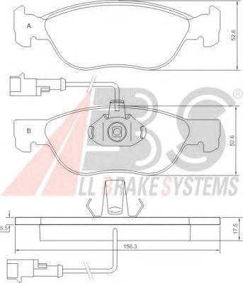 Тормозные колодки A.B.S. 36893