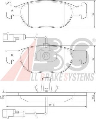 Тормозные колодки A.B.S. 37012