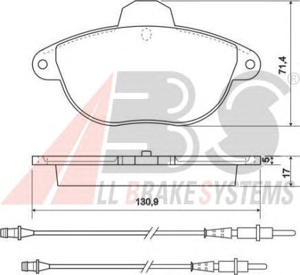 Тормозные колодки A.B.S. 37114