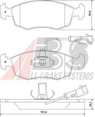 Тормозные колодки A.B.S. 37122