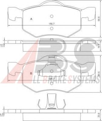 Тормозные колодки A.B.S. 37255