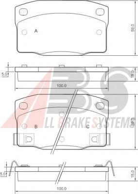 Тормозные колодки A.B.S. 37304