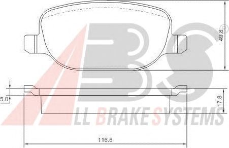 Тормозные колодки A.B.S. 37317