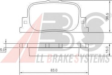 Тормозные колодки A.B.S. 37330