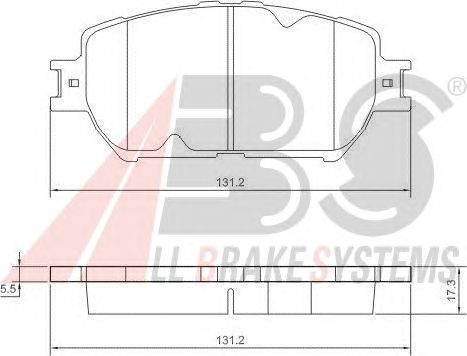 Тормозные колодки A.B.S. 37356