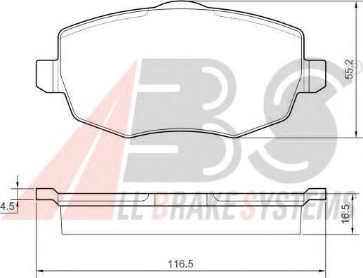 Тормозные колодки A.B.S. 37444
