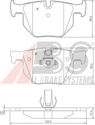 Тормозные колодки A.B.S. 37647