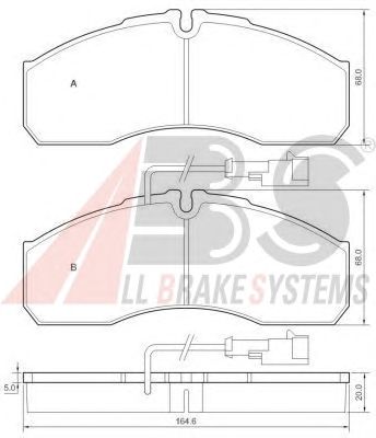 Тормозные колодки A.B.S. 37709