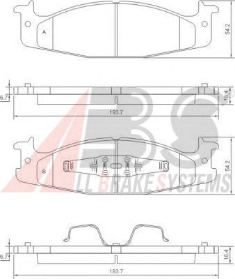 Тормозные колодки A.B.S. 38632