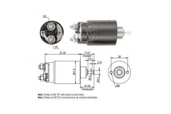 Втягивающее реле ERA ZM1761