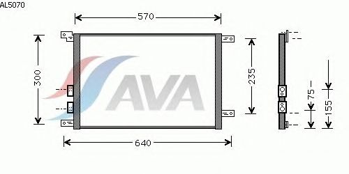 Радиатор кондиционера AVA QUALITY COOLING AL5070