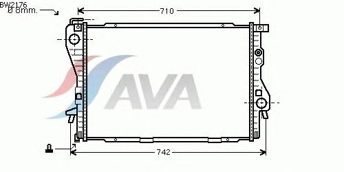 Радиатор, охлаждение двигателя AVA QUALITY COOLING BW2176
