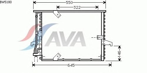 Радіатор кондиціонера AVA QUALITY COOLING BW5180