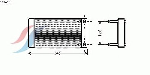Радиатор отопителя AVA QUALITY COOLING CN6265