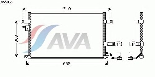 Радиатор кондиционера AVA QUALITY COOLING DW5056