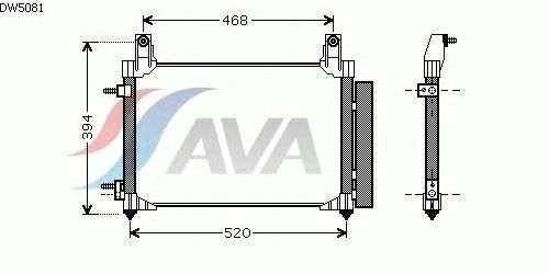 Радиатор кондиционера AVA QUALITY COOLING DW5081