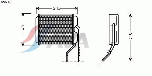 Радиатор отопителя AVA QUALITY COOLING DW6026