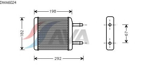 Радиатор отопителя AVA QUALITY COOLING DWA6024