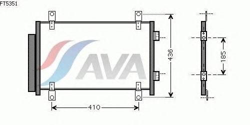 Радиатор кондиционера AVA QUALITY COOLING FT5351