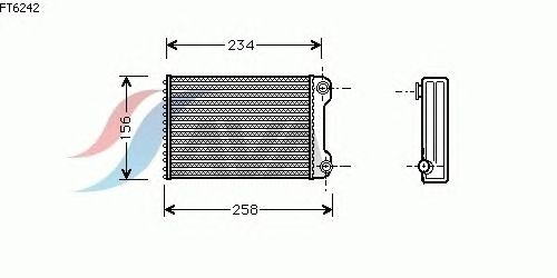 Радиатор отопителя AVA QUALITY COOLING FT6242