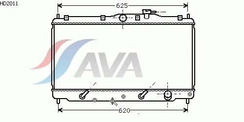 Радиатор, охлаждение двигателя AVA QUALITY COOLING HD2011