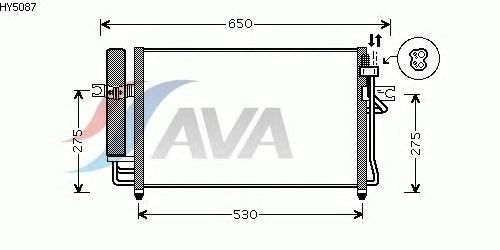 Радиатор кондиционера AVA QUALITY COOLING HY5087