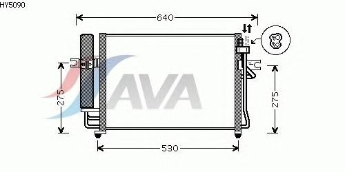 Радиатор кондиционера AVA QUALITY COOLING HY5090