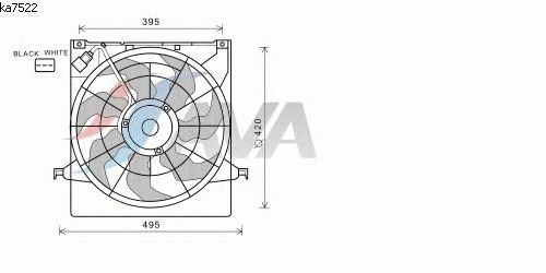 Вентилятор охлаждения AVA QUALITY COOLING KA7522