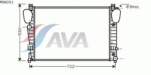 Радиатор, охлаждение двигателя AVA QUALITY COOLING MSA2311