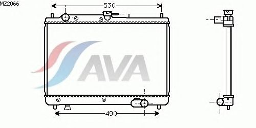 Радиатор, охлаждение двигателя AVA QUALITY COOLING MZ2066