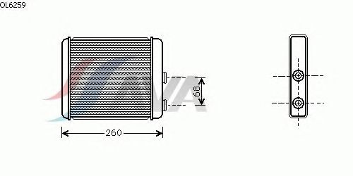 Радиатор отопителя AVA QUALITY COOLING OL6259