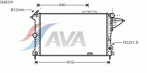 Радиатор, охлаждение двигателя AVA QUALITY COOLING OLA2119