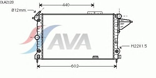 Радиатор, охлаждение двигателя AVA QUALITY COOLING OLA2120