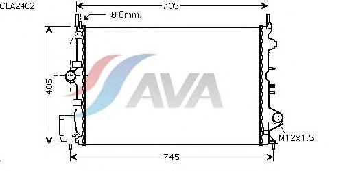 Радиатор, охлаждение двигателя AVA QUALITY COOLING OLA2462