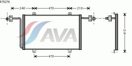 Радіатор кондиціонера AVA QUALITY COOLING RT5278