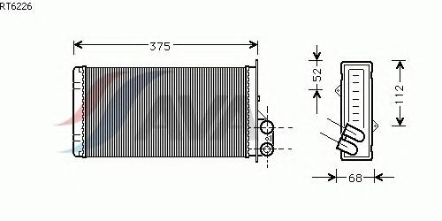 Радиатор отопителя AVA QUALITY COOLING RT6226