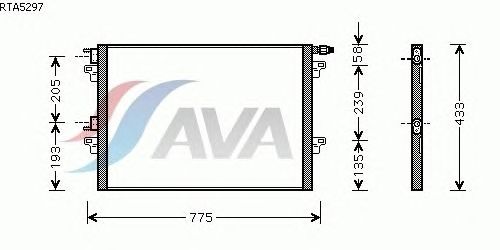 Радиатор кондиционера AVA QUALITY COOLING RTA5297