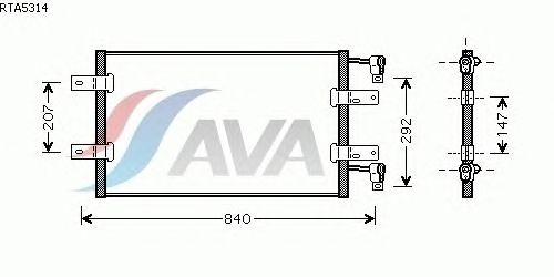 Радиатор кондиционера AVA QUALITY COOLING RTA5314