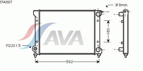 Радиатор, охлаждение двигателя AVA QUALITY COOLING STA2027